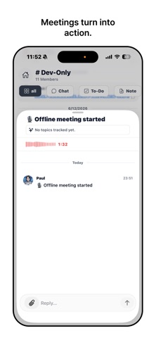 Markhub: decisions, tasks, AI screenshot