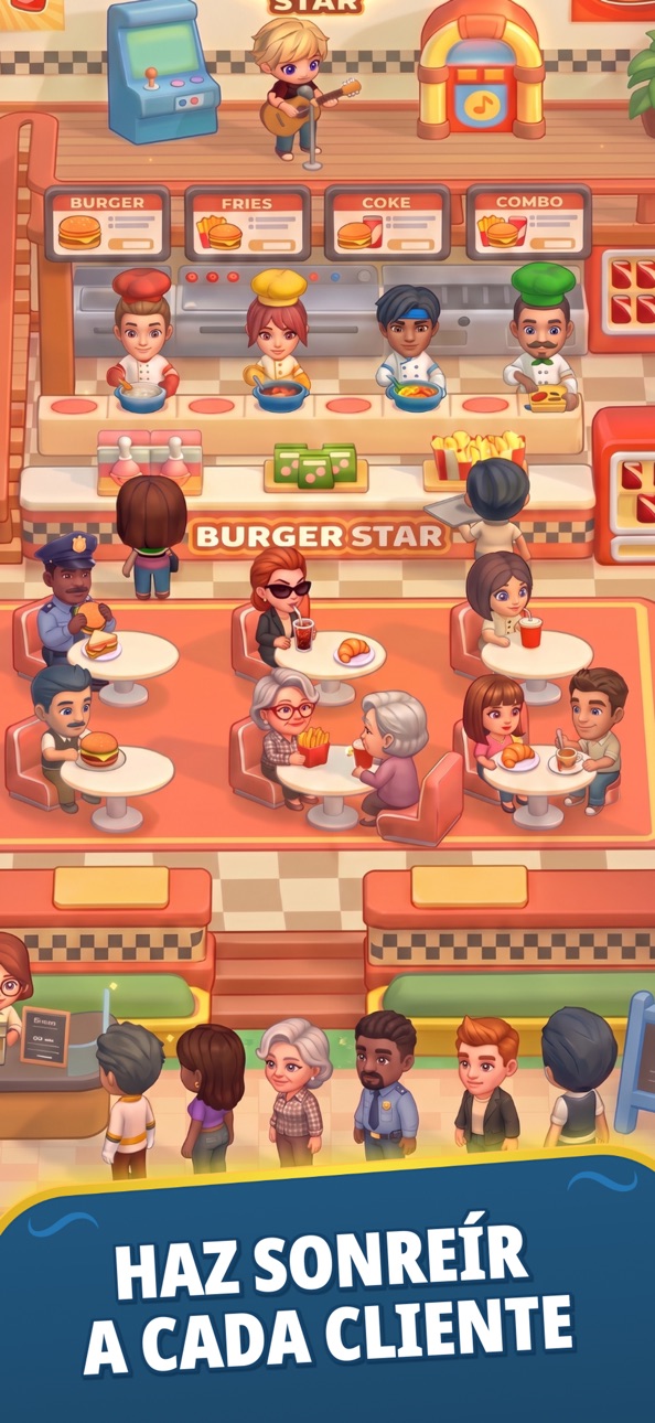 Nom Nom Town: Restaurant Game iOS Mod IPA screenshot 5 - iOS game interface