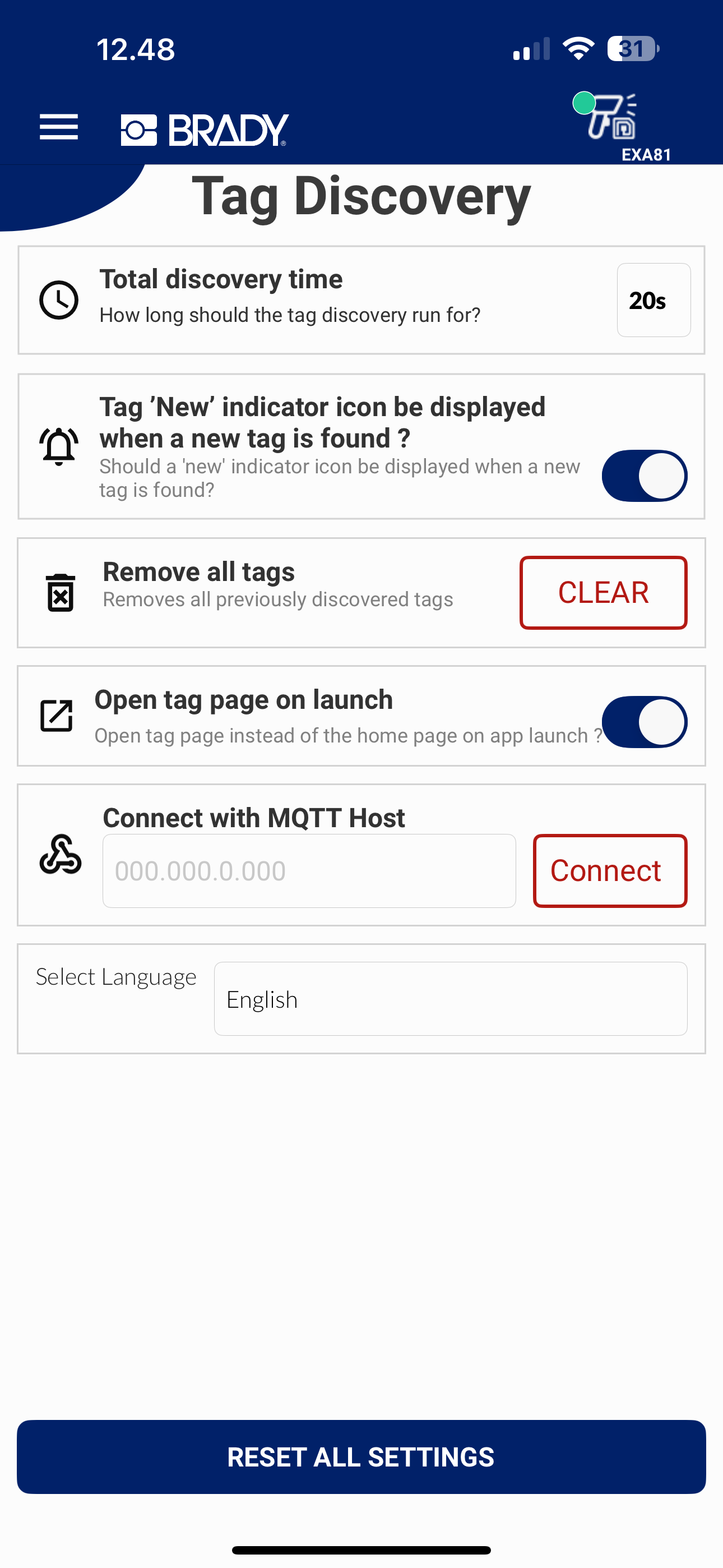 Brady Sensor Tag Reader