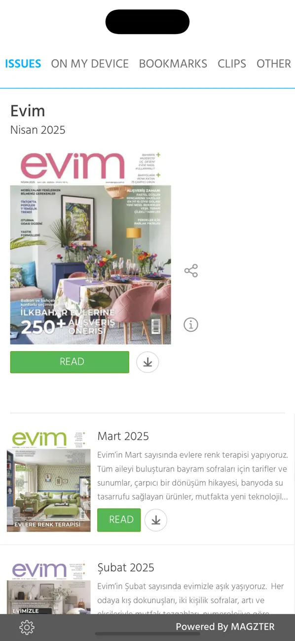 Screenshot #1 pour Evim Dergisi