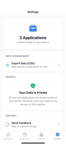 Job Search Tracker screenshot