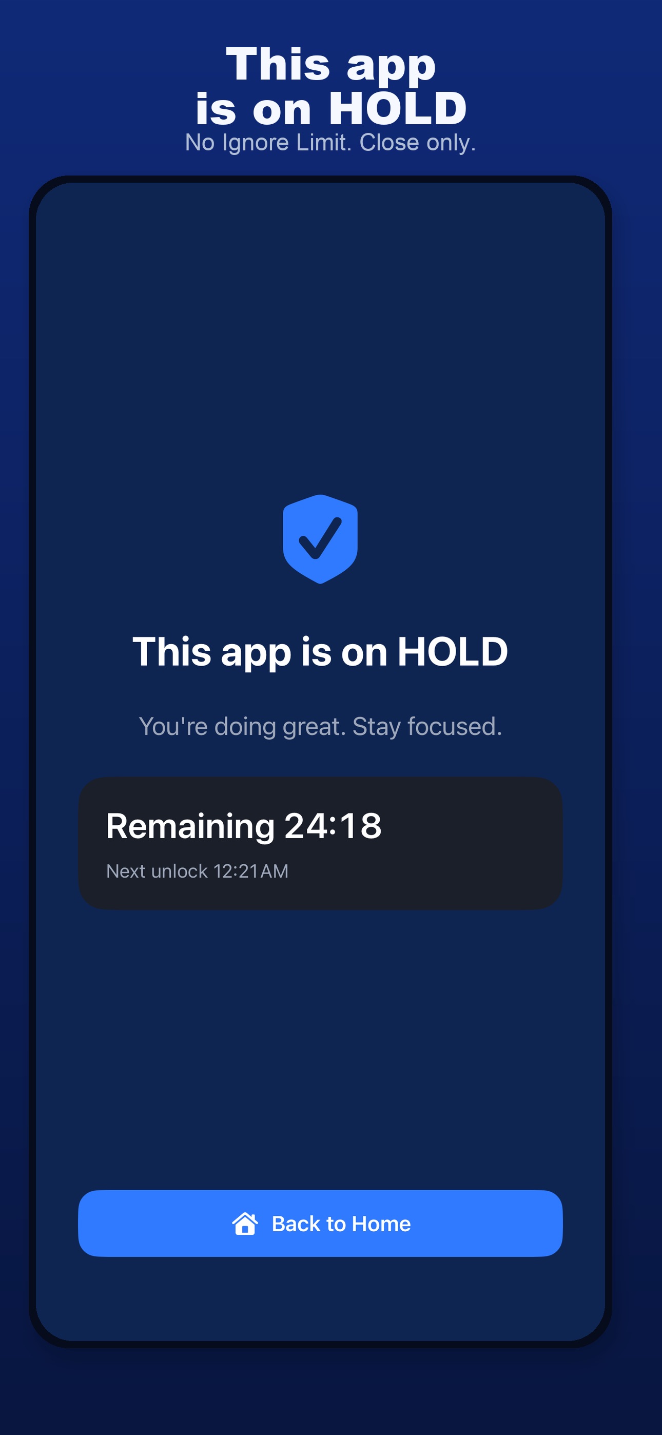 Screenshot 5 of HOLDe: App Blocker