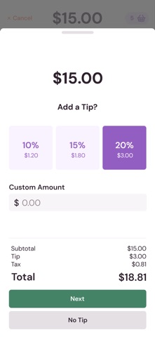 Misto Point of Sale (POS) iPhone screenshot