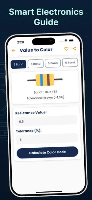 Resistor Color Code Calc. screenshot 3
