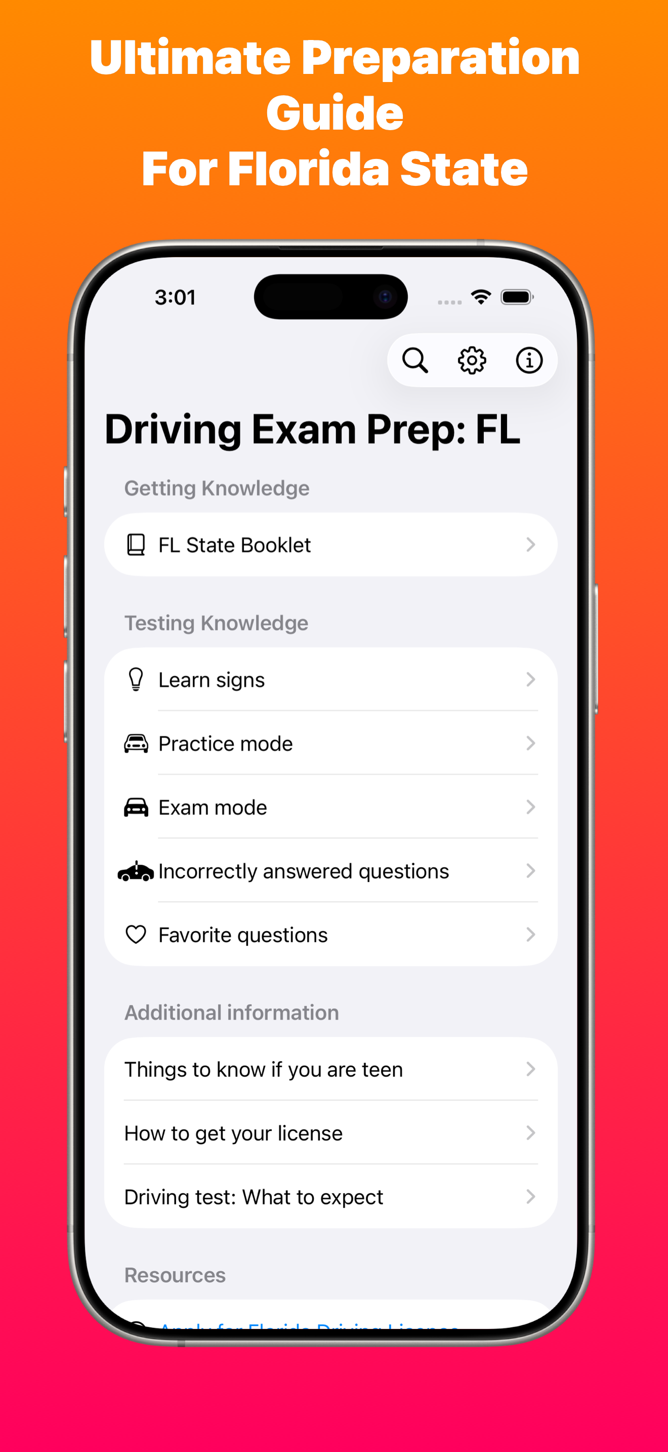 FL DMV Practice Test 2026 Prep screenshot 1