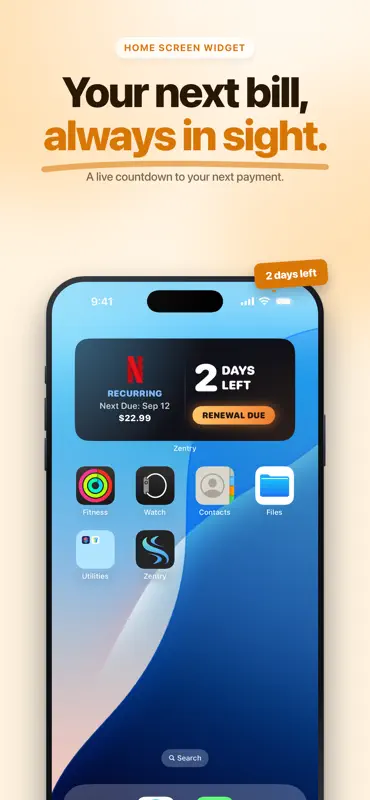 Zentry: Subscription Tracker screenshot 4 of 6