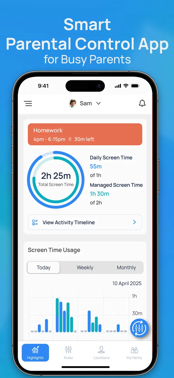 Screenshot #1 pour Parental Control App: Mobicip