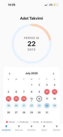 Period Tracker - Adet Takvimi Screenshot 6 of 7