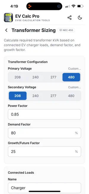 EV Calc Pro screenshot 2