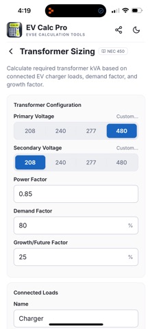 EV Calc Pro Screenshot 2 of 3