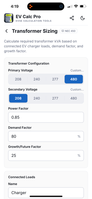 EV Calc Pro Screenshot 2 of 3