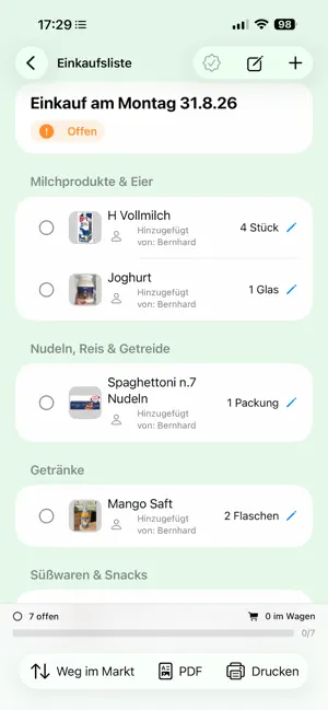 HB-Einkaufsliste screenshot 3