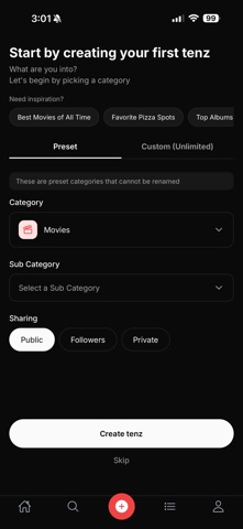 Tenz — Top 10 Lists screenshot
