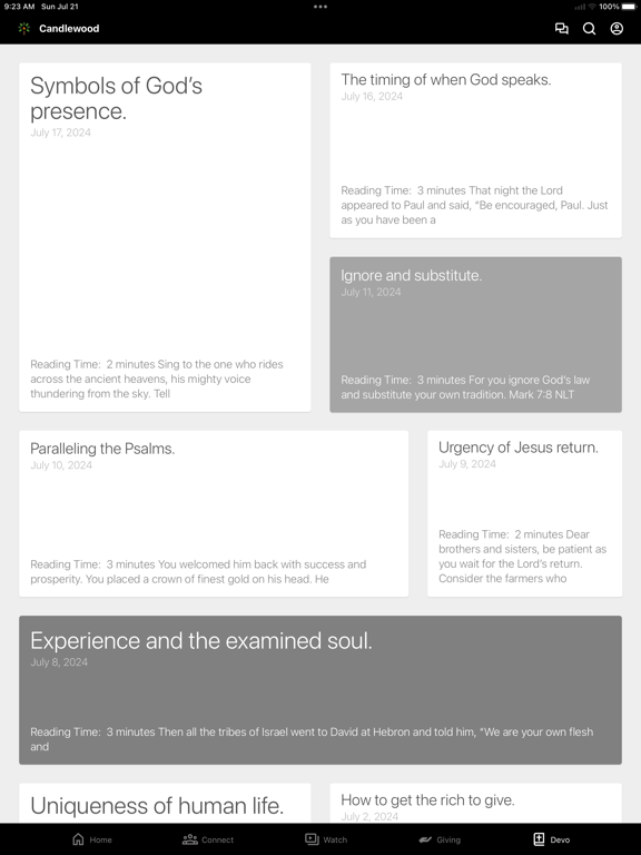Candlewood Church iPad screenshot 4 - Education app