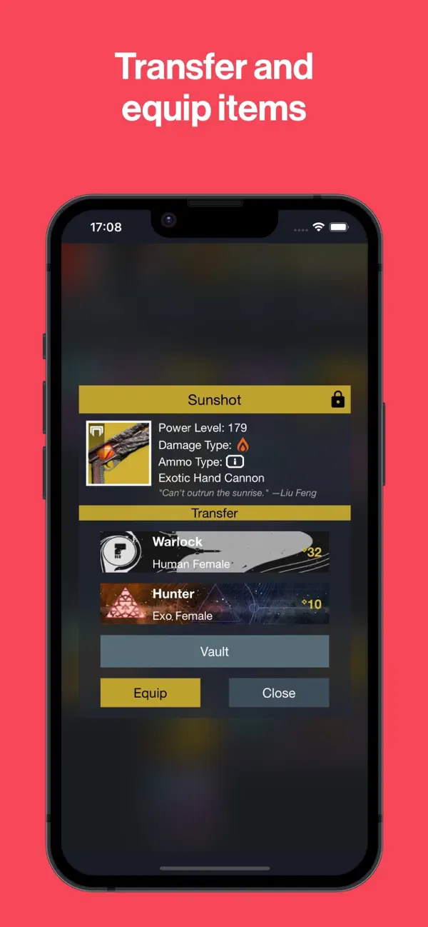 Screenshot #2 pour Vault - Destiny Item Manager