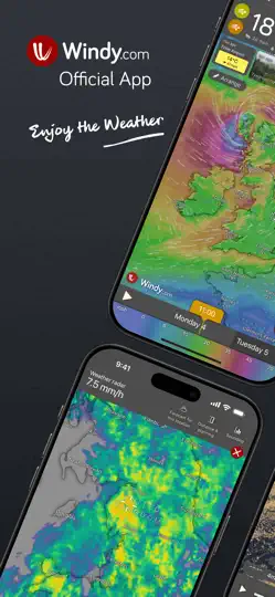Windy.com – Værvarsel Og Radar iPhone-skjermbilde 1