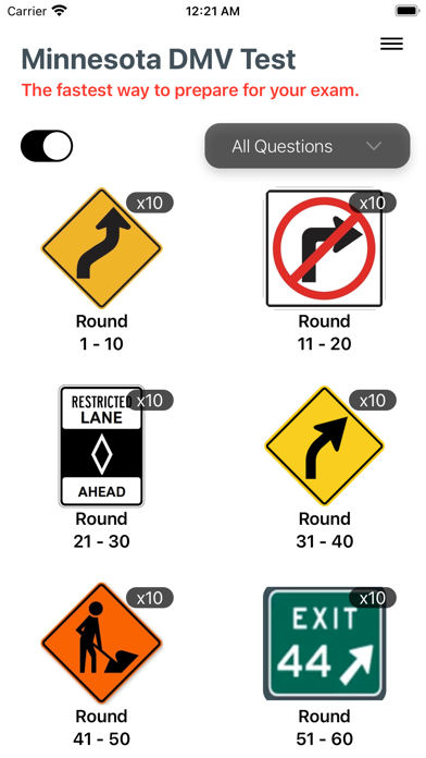 Minnesota DMV Practice 2025 Screenshot