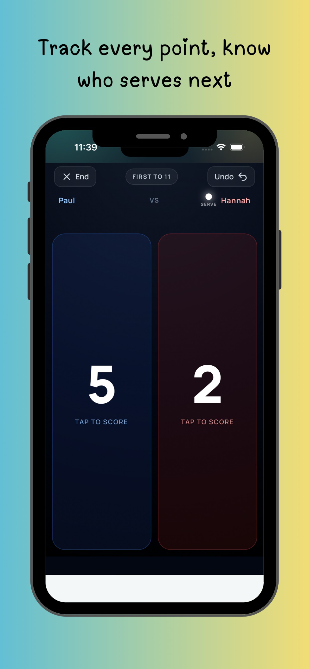 Smoosh: Ping Pong Scorekeeper