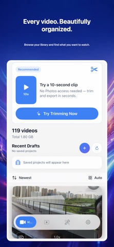 LiteCutVideoPlayer iPhone screenshot 1