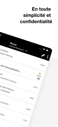 Capture d'écran de Mail Orange - Messagerie Email sur iPhone 2