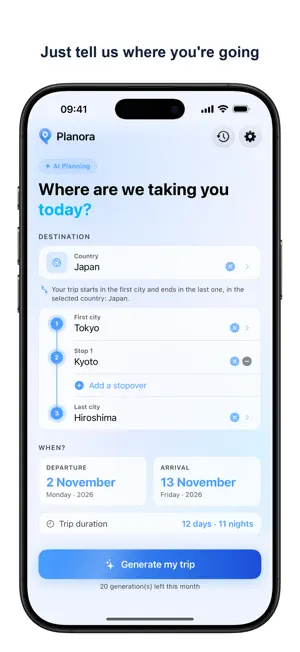Planora — AI Trip Planner screenshot 1