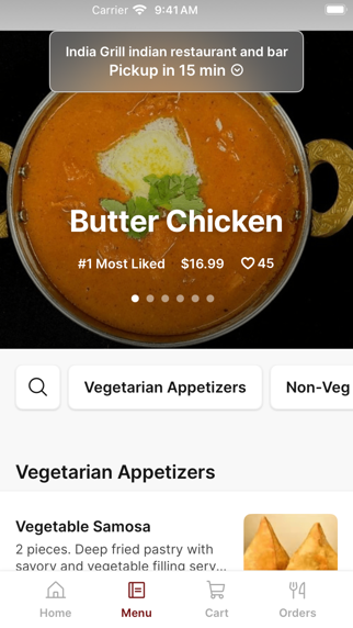 India Grill of Arlington iPhone screenshot 2 - Food & Drink app