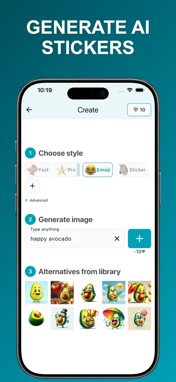 Screenshot #3 pour Sticker AI: Generate Anything