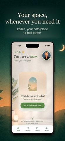 Psikis: AI Emotional Wellness iPhone screenshot