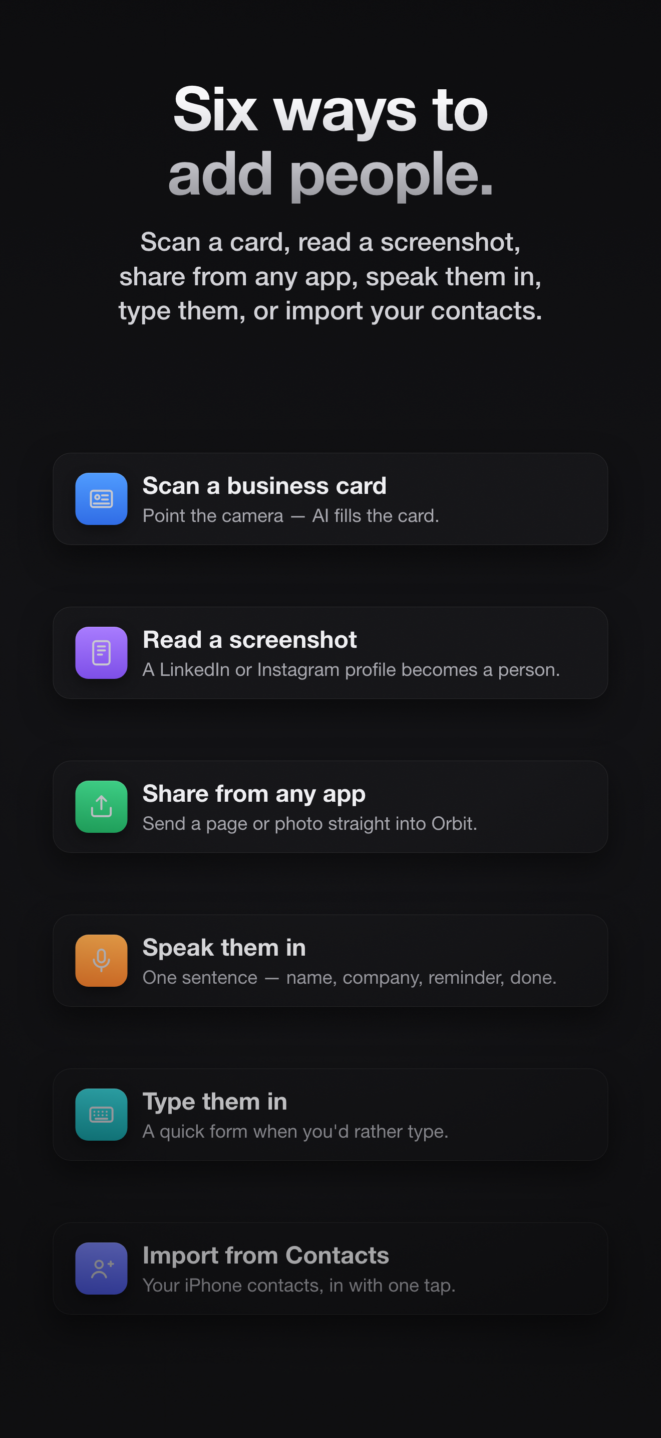 Orbit: Personal CRM & AI screenshot 7