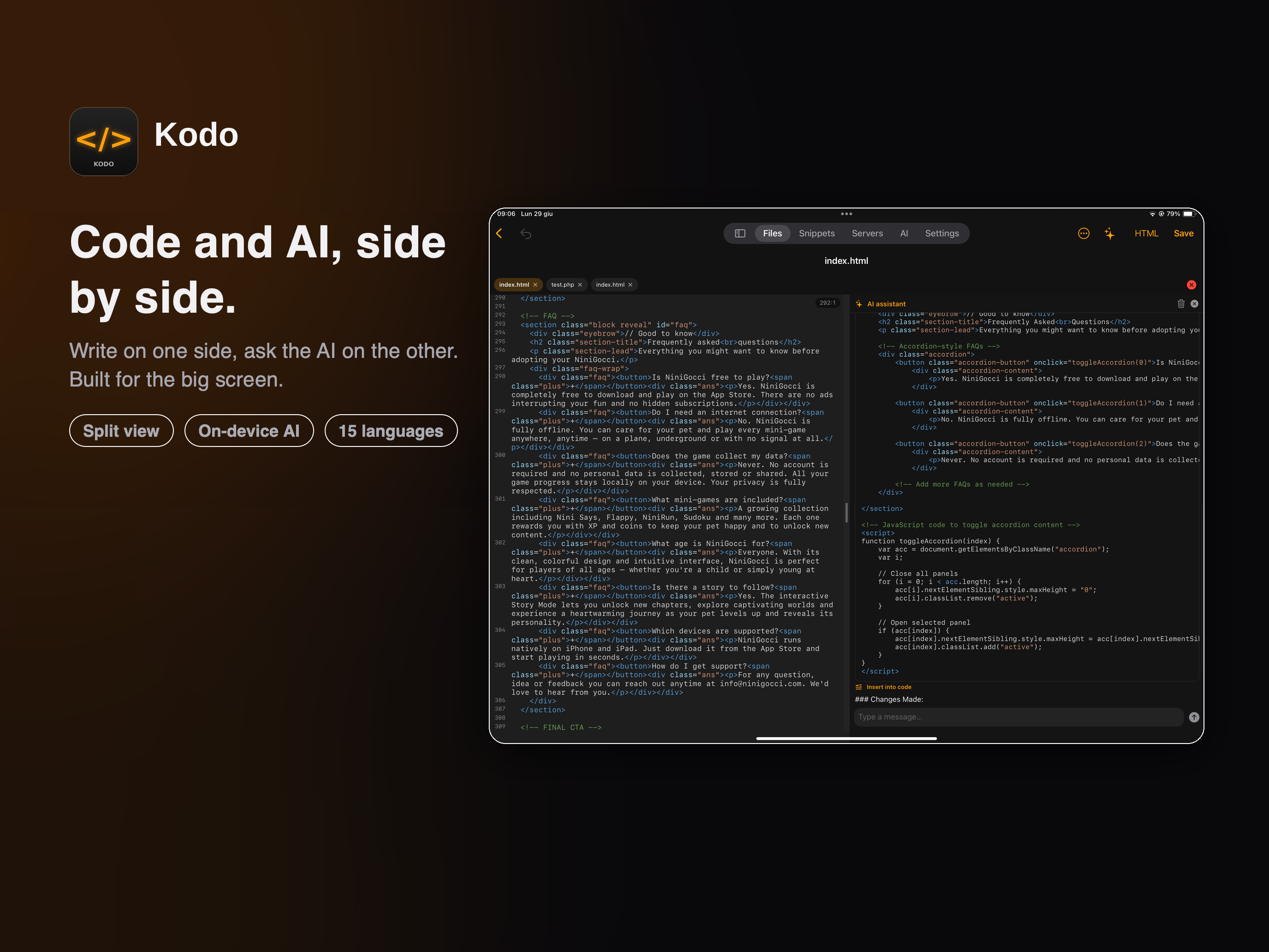 Kodo: AI Code Editor & IDE screenshot 10