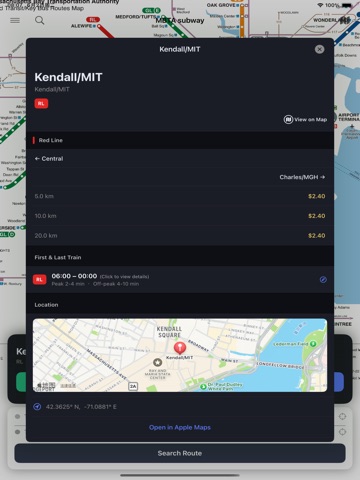 Boston Subway Guide iPad screenshot