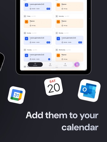Shift to Calendar: AI Planner iPad screenshot