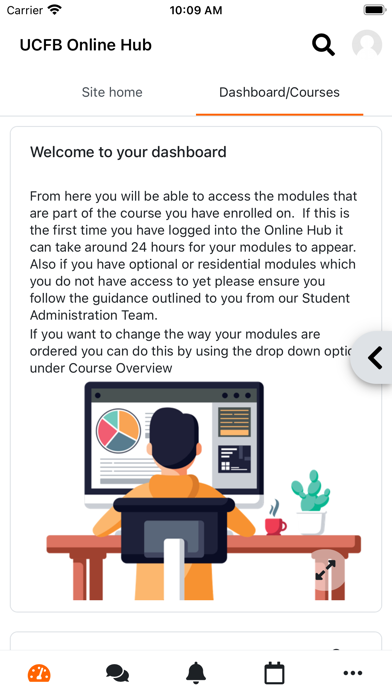 UCFB Online Hub Screenshot