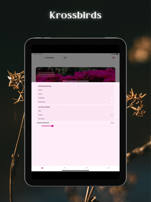 krossbirds iPad screenshot 5 - Social Networking app