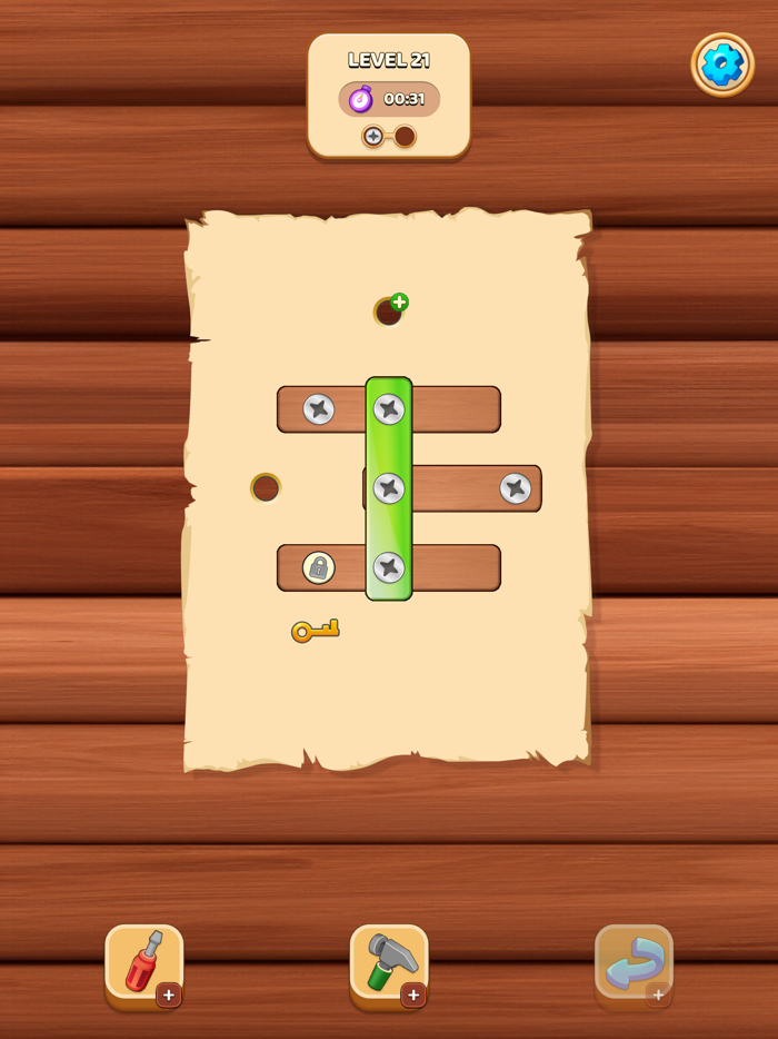 Screw Wood Nuts Pin Jam Puzzle