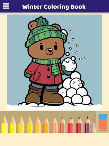 Winter Coloring Book iPad screenshot