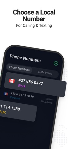 Call.com: 2nd Phone Number App Store preview screenshot 2