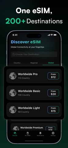 eSIM for Travel & Data: ViaSIM screenshot