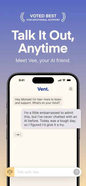 Vent: AI Friend & Companion screenshot 1