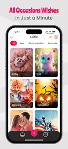 Clifie: Make e cards greetings screenshot #1 for iPhone