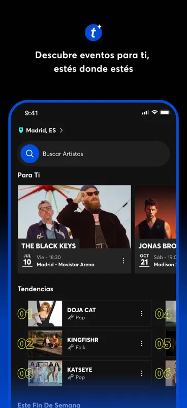 Ticketmaster－Comprar Entradas screenshot 1 of 5