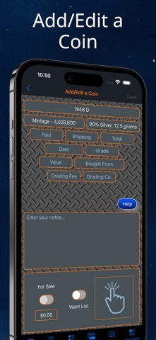 Franklin Half Dollar iPhone screenshot
