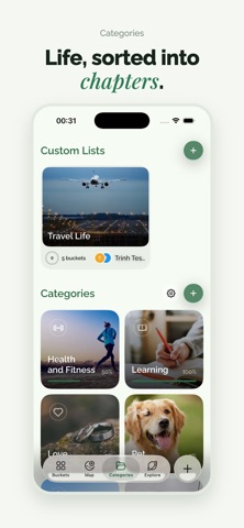 Buckist: Bucket List Planner iPhone screenshot