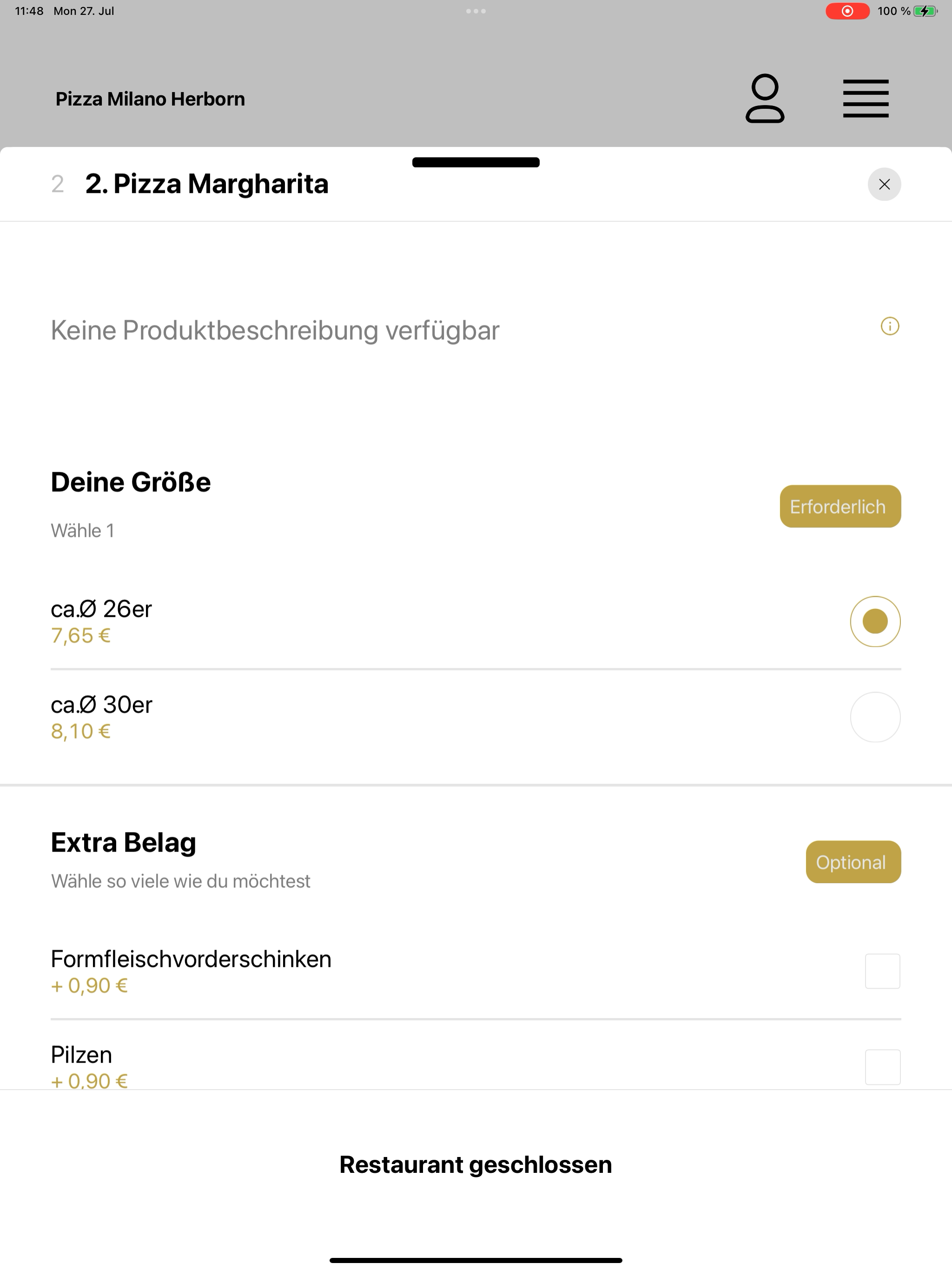 Pizza Milano Herborn screenshot 16