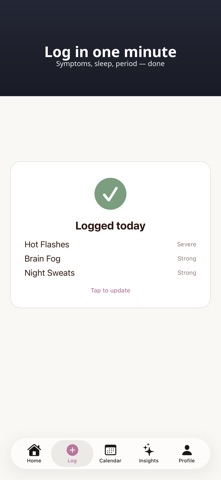 PeriTrack Perimenopause iPhone screenshot