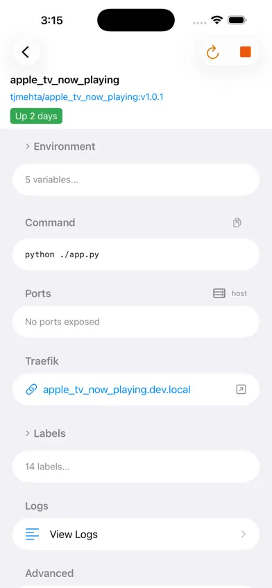 Dockerman: Docker Client screenshot 2