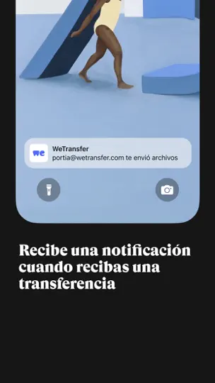 Captura de pantalla de WeTransfer: Transfer Files en iPhone 4