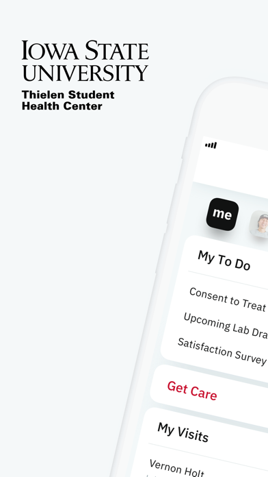 ISU Student Health Portal Screenshot