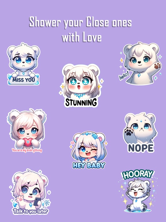 Screenshot #6 pour Aurora, Cute Bear Stickers