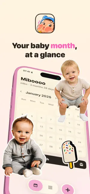 Miboooo: Baby Calendar screenshot 1